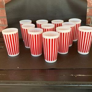 12 hazel atlas, red striped glasses